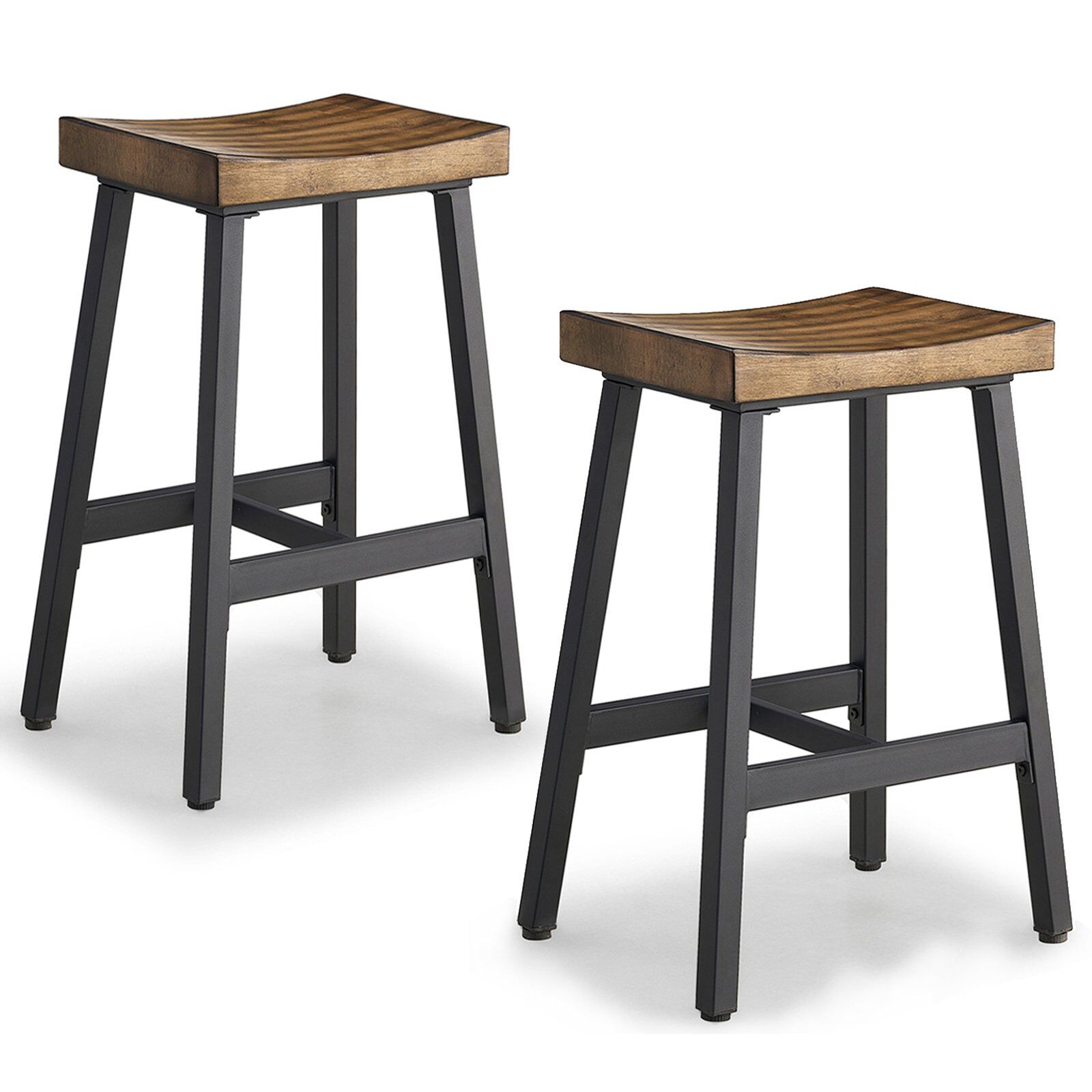 wood saddle bar stools