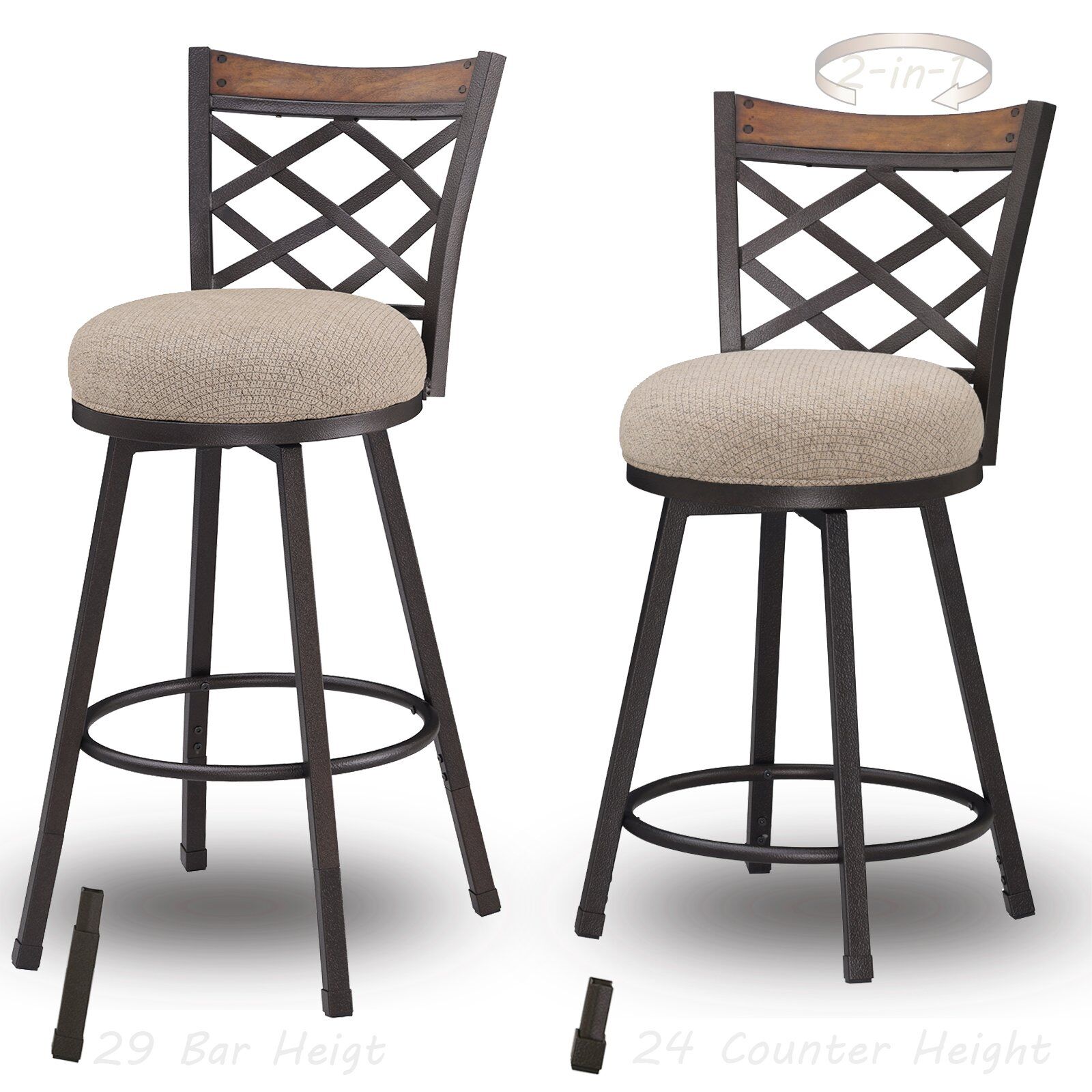 swivel bar stools with back